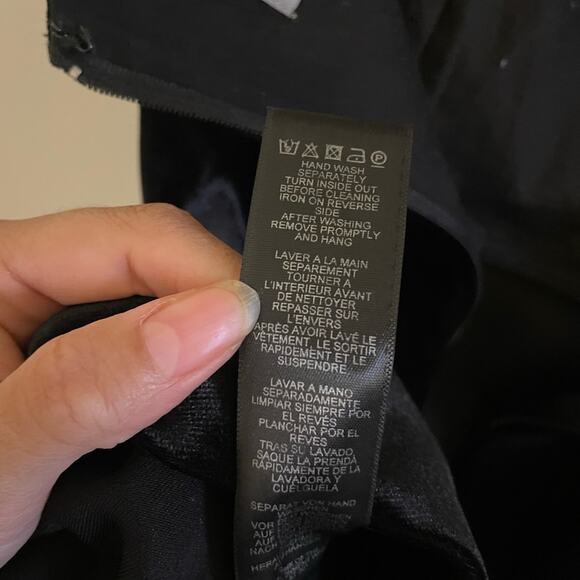 ASOS Dress Women's 2 Black Night Velvet Asymmetric Bandeau Neck Mini Lined Zip - Picture 10 of 11